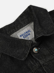 Aelfric Eden Pleated Metal Button Denim Jacket