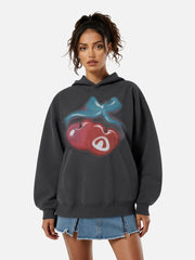 Aelfric Eden Oversized Cherry Pattern Pullover Hoodie