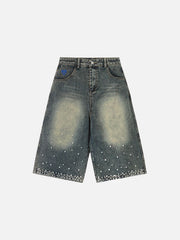 Aelfric Eden Pearl Embellished Baggy Longline Jorts