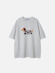 Aelfric Eden Cartoon Dog Embroidery Tee