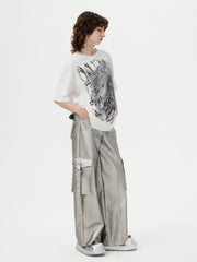 Aelfric Eden Futuristic Liquid Metal Design Tee