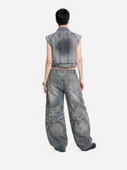 Aelfric Eden Super Boxy Fireman Clasp Denim Vest