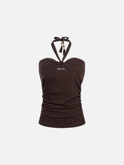 Aelfric Eden Ruched Tie Front Tube Top