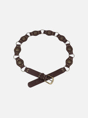 Vintage Rivet Faux Leather Belt