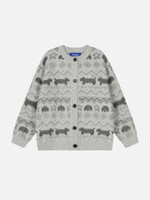 Aelfric Eden Dog Fair Isle Jacquard Cardigan