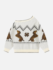 Aelfric Eden Dachshund Off-The-Shoulder Sweater