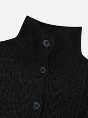 Aelfric Eden Cable Knit High-Neck Cardigan