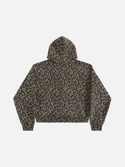 Aelfric Eden Boxy Leopard Zip Up Hoodie