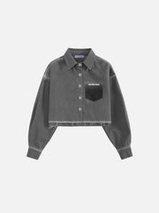Aelfric Eden Cropped Washed Long Sleeve Shirt