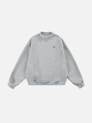 Aelfric Eden Turquoise Stud Collar Sweatshirt