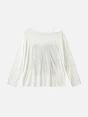 Aelfric Eden Star Collage Off-The-Shoulder Long Sleeve Tee