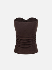 Aelfric Eden Ruched Tie Front Tube Top