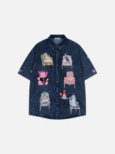 Aelfric Eden Dog Embroidery Short Sleeve Shirt