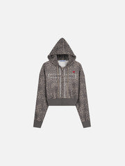 Aelfric Eden Boxy Button Cross Zip Up Hoodie
