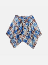 Washed Plaid Tie Waist Apron