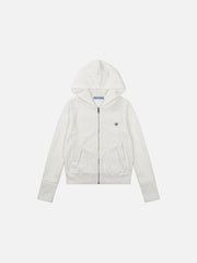 Aelfric Eden Boxy Cable Knit Zip Up Hoodie