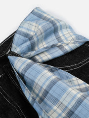 Aelfric Eden Plaid Tie Baggy Barrel Jeans