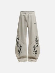 Aelfric Eden Thorn Print Baggy Barrel Sweatpants