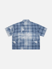Aelfric Eden Boxy Splash Plaid Short Sleeve Shirt