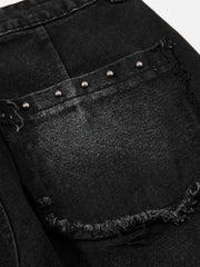 Aelfric Eden Studded Distressed Bootcut Jeans