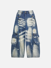 Aelfric Eden Washed Multi Pocket Baggy Barrel Jeans