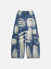 Aelfric Eden Washed Multi Pocket Baggy Barrel Jeans