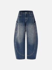 Aelfric Eden Rhinestone Baggy Barrel Jeans