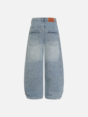 Aelfric Eden Asymmetric Button Baggy Barrel Jeans