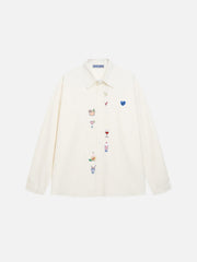 Aelfric Eden Cartoon Embroidery Long Sleeve Shirt