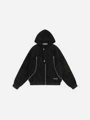 Aelfric Eden Boxy Curved Zip Up Hoodie