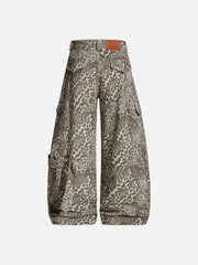 Aelfric Eden Leopard Baggy Barrel Jeans