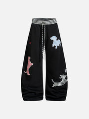 Aelfric Eden Plaid Dog Baggy Barrel Sweatpants