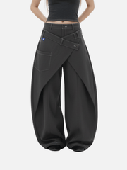 Aelfric Eden Wrap Panel Baggy Barrel Pants