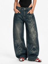 Aelfric Eden Print Washed Baggy Barrel Jeans