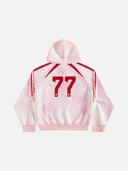 Aelfric Eden Oversized Color Blocking Floral Graphic Pullover Hoodie