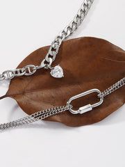 Aelfric Eden Heart Pendant Layered Necklace