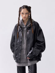 Aelfric Eden Leather Zip Up Jacket
