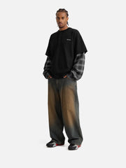 Aelfric Eden Plaid Layered Long Sleeve Tee