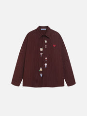 Aelfric Eden Cartoon Embroidery Long Sleeve Shirt
