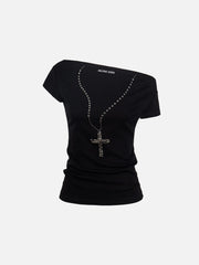 Aelfric Eden Studded Off-the-Shoulder Tee