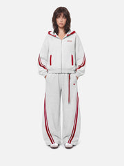 Aelfric Eden Boxy Contrast Stripe Zip Up Hoodie