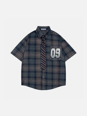 Aelfric Eden Plaid Tie 09  Graphic Shirt