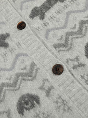Aelfric Eden Dog Fair Isle Jacquard Cardigan