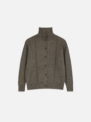 Aelfric Eden Cable Knit High-Neck Cardigan