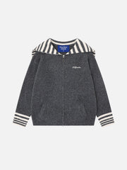 Aelfric Eden Sailor Collar Knit Zip Up Cardigan