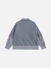 Aelfric Eden Faux Layered Plaid Long Sleeve Shirt