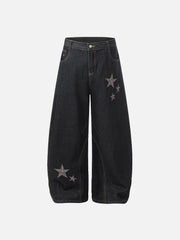 Aelfric Eden Striped Star Baggy Barrel Jeans