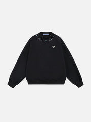 Aelfric Eden Turquoise Stud Collar Sweatshirt