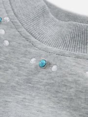 Aelfric Eden Turquoise Stud Collar Sweatshirt