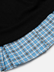 Aelfric Eden Layered Plaid Panel Long Sleeve Shirt